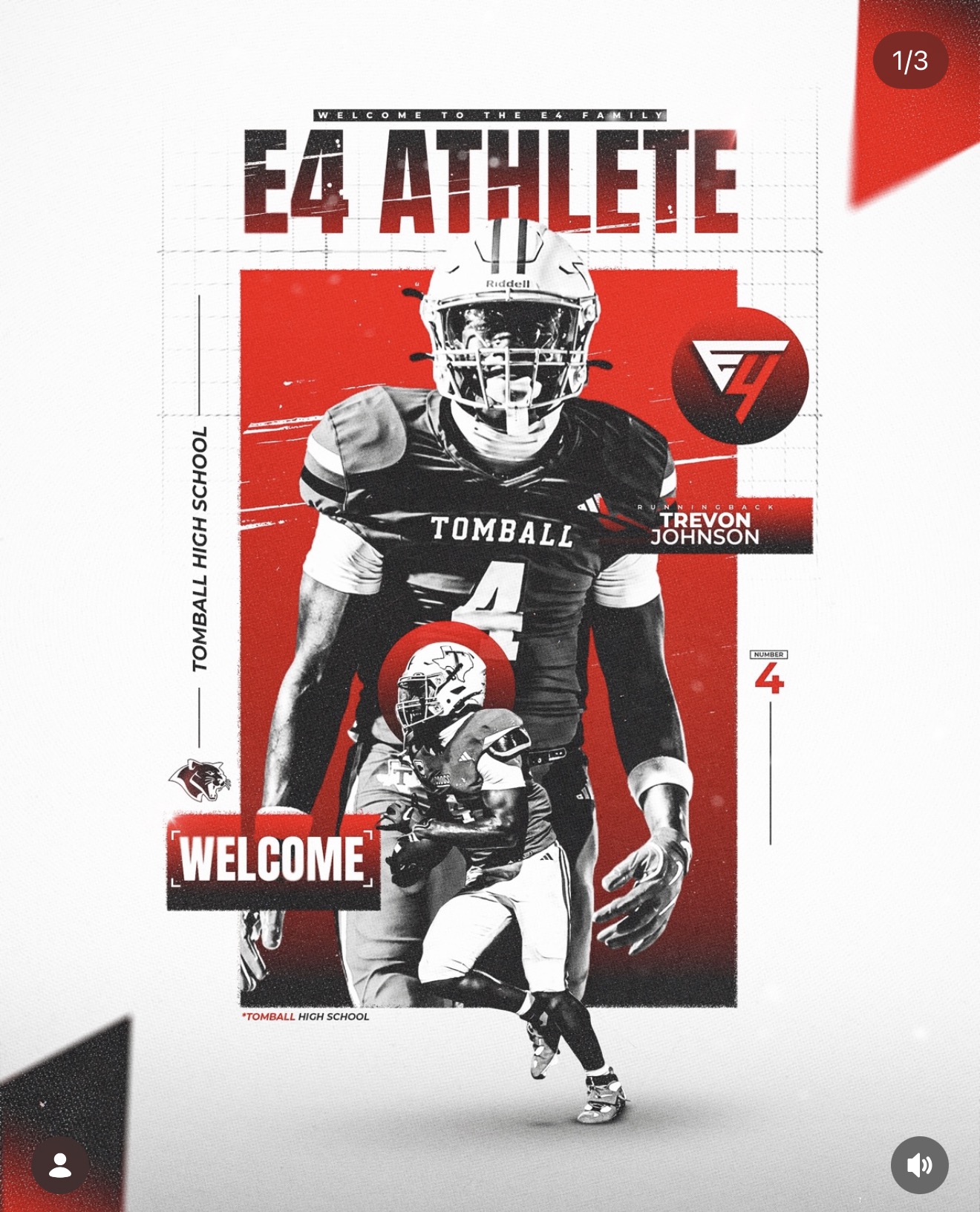 Trevon Truth Johnson E4 athlete recruiting flyer